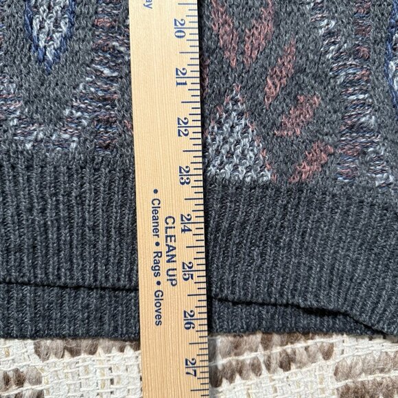 VTG Jantzen Sweater Mens XL Aztec Western Grandpa 90s Mohair Blend Chunky Knit - Picture 6 of 8